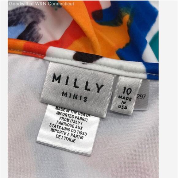 Girls 10 Milly Bikini Star Print Ruffle Bandeau Two Piece Swimsuit $145 Rainbow - Picture 2 of 4